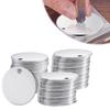100 Pcs/Set Round Metal Engraving Blanks with Hole Stamping Blanks Stainless Steel Blank Tagged 10/15/20/25/30mm