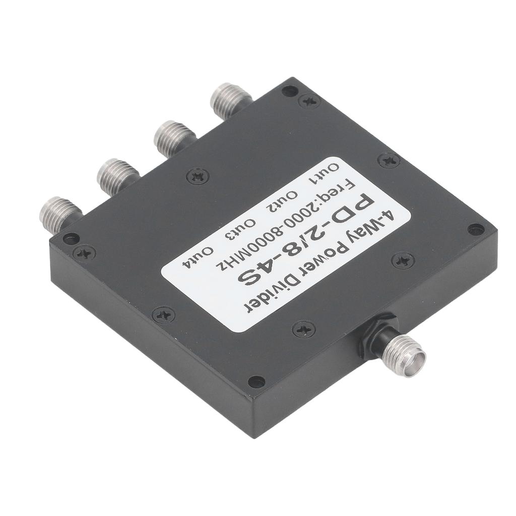 SMA Mikrostreifen Leistungsweiche Splitter Kombinierer 2?8GHz Edelstahl 4-Wege SMA Leistungsteiler