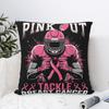Pink Out Tackle Brustkrebsaufklärung American Football Kissenbezug Kissenhülle Dekoration Wurfkissenbezug Sitz