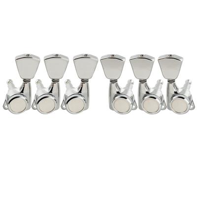 Musiclily Pro L3R3 Locking Tuners for Electric and Acoustic Guitars with Chrome Keystone Buttons