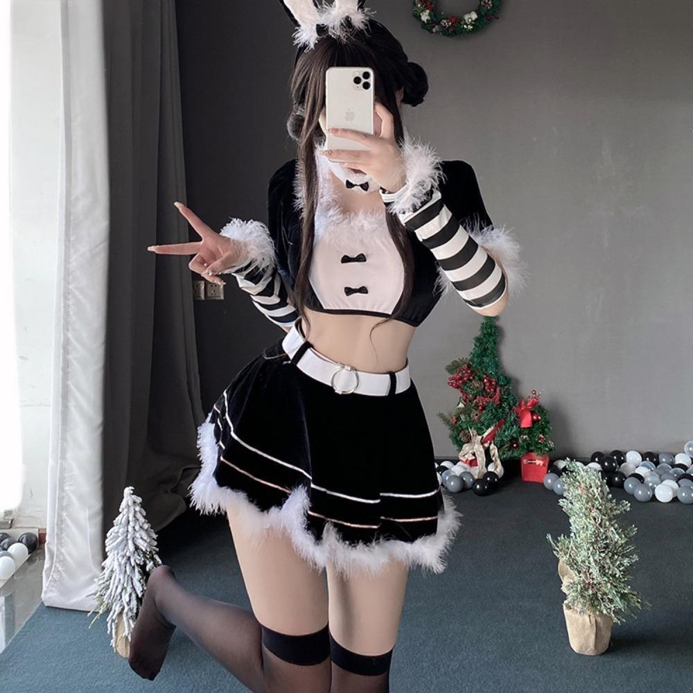 New Year's Robe Internet Celebrity Party Uniform Sexy Bunny Suit Female Live Streaming Host Christmas Suit Cos Suit