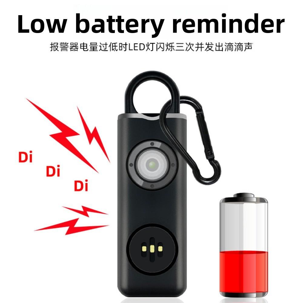 Low Battery Notice Safe Sound Personal Alarm LED Strobe Light Personal Security Alarm  Elderly