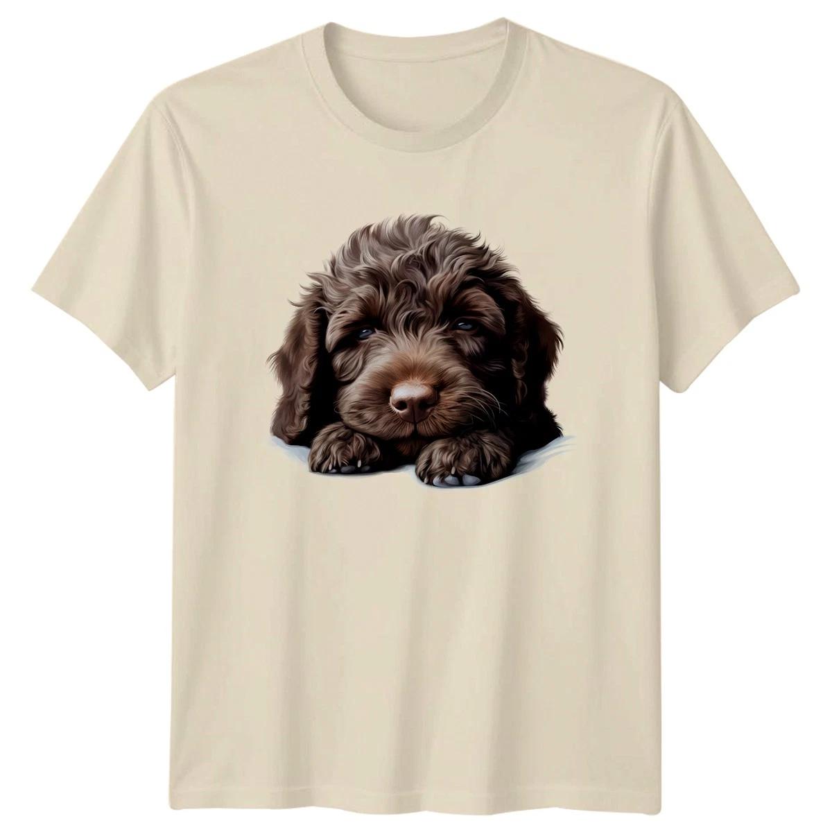Brown Puppy Dog Lover Dogs Animals Mens T-Shirt Womens Tee Graphic Unisex Top L