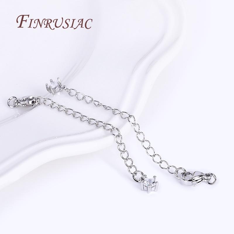 8 Types Full Length 70mm 18K Real Gold Plated Brass Extended Extension Tail Chain with Lobster Clasps, Chain Extender