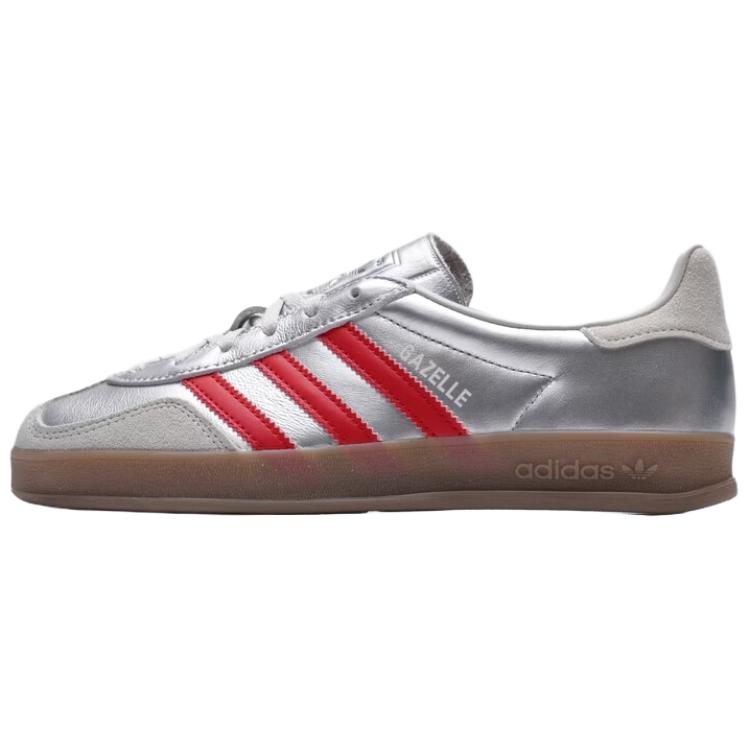 adidas  Gazelle Indoor Silver Metallic Better Scarlet Grey Women Sneakers Grey-One JR2403 36⅔