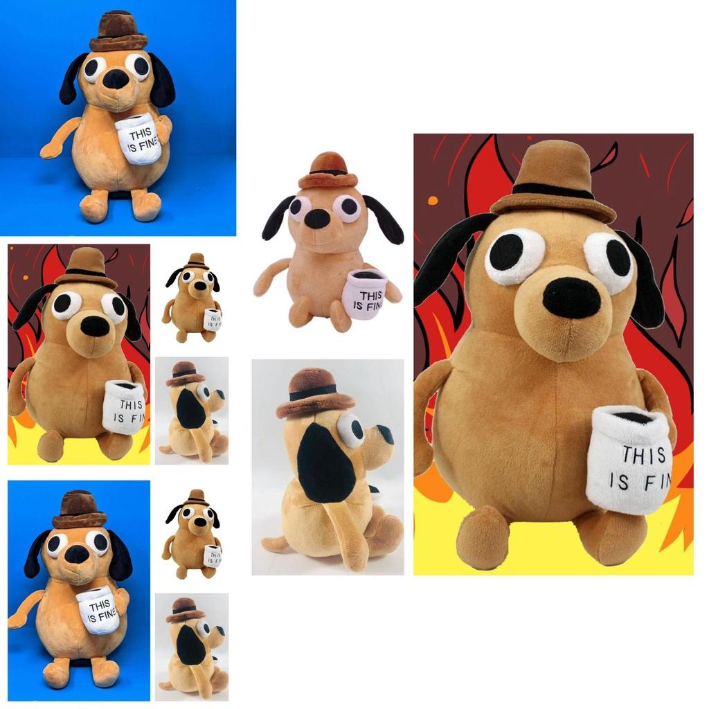 This Is Fine Dog Plush Toy Perfect Christmas And Birthday Gift For Kids And Dog Lovers