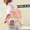 Fashion Casual Backpack Female Cute Cartoon Lightweight Elementary School Bag Large Capacity Contrasting Color Backpack