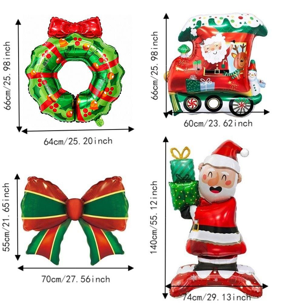 Santa Claus/Bow/Wreath Santa Claus Balloon Holiday Balloon Decorations Holiday Event Decoration
