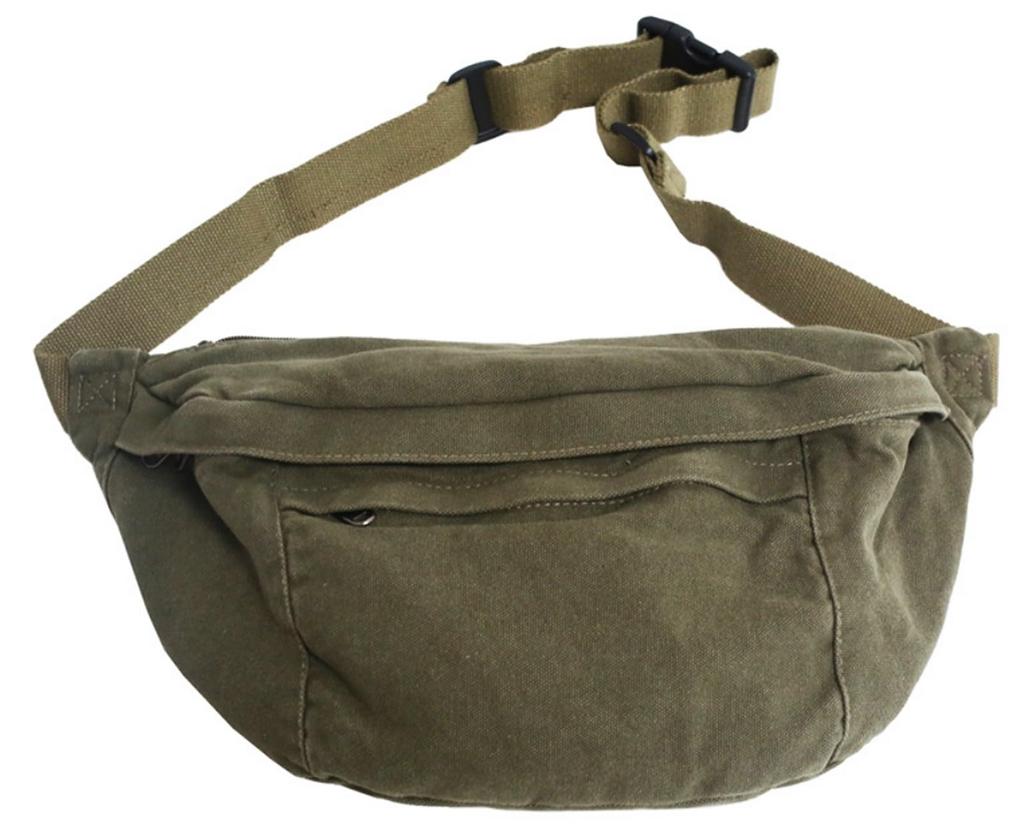 Messenger Crossbody Canvas Sling Large Canvas a-fua Bag, Bag, Capacity, (Dark Green)