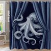 Fun And Creative Octopus Pattern Shower Curtain, Bathroom Decorative Shower Curtain, Waterproof Shower Curtain With Hooks