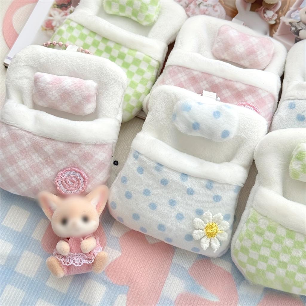 Cute Plush Senbei Baby With four-leaf Clover Quilt Mini Doll Sleeping Bag Doll Small Quilt