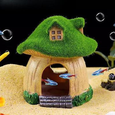 Aquarium Mushroom House Hideaway Spawning Cave Fish Tank Decor Landscape Betta Table Reptiles Living Room Desktop Decoration