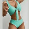Attractive Swimwear Set Charming Padded Stretchy Push Up Swimwear Set for Water Activity