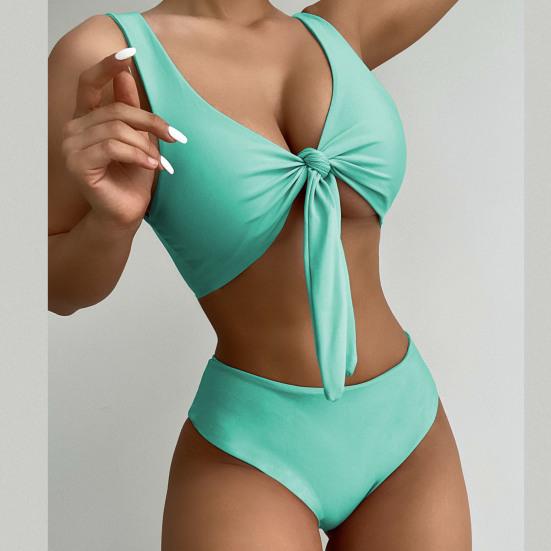 Attractive Swimwear Set Charming Padded Stretchy Push Up Swimwear Set for Water Activity