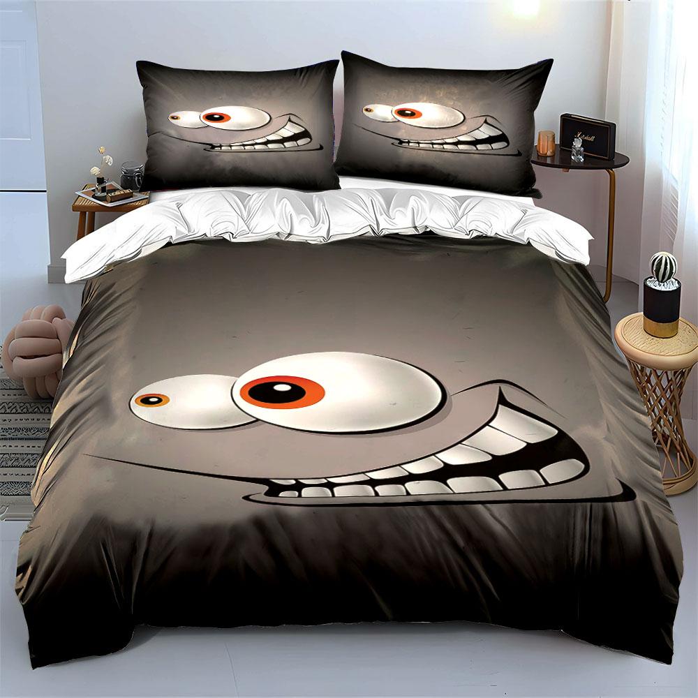 Smiling Face with Eyes. Bedding Sets Duvet Cover Sets Duvet Covers Pillowcases(1 * Duvet Cover 2 * Pillowcases Without Duvet Insert)