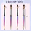 4Pcs Acrylic Nail Brush Set Acrylic Powder Brush Poly Extension Gel Brush Nail Polish Carving Pen for Women Home Solon Diy Nail Art Brushes Nail Pen