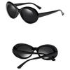 Men's Sunglasses Hip Hop Brigitte White Sunglasses Same Glasses Fashion Oval Sunglasses Gray Lenses Women's Sunglasses