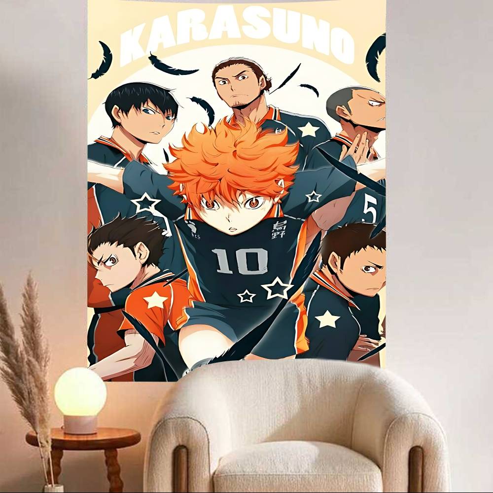 Haikyuu Anime Volleyball Happy Birthday Party Backdrop Decoration Kids Boy Baby Shower Anime Photography Background polyester