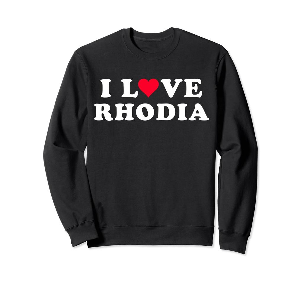 I Love Rhodia Matching Girlfriend & Boyfriend Rhodia Name Sweatshirt