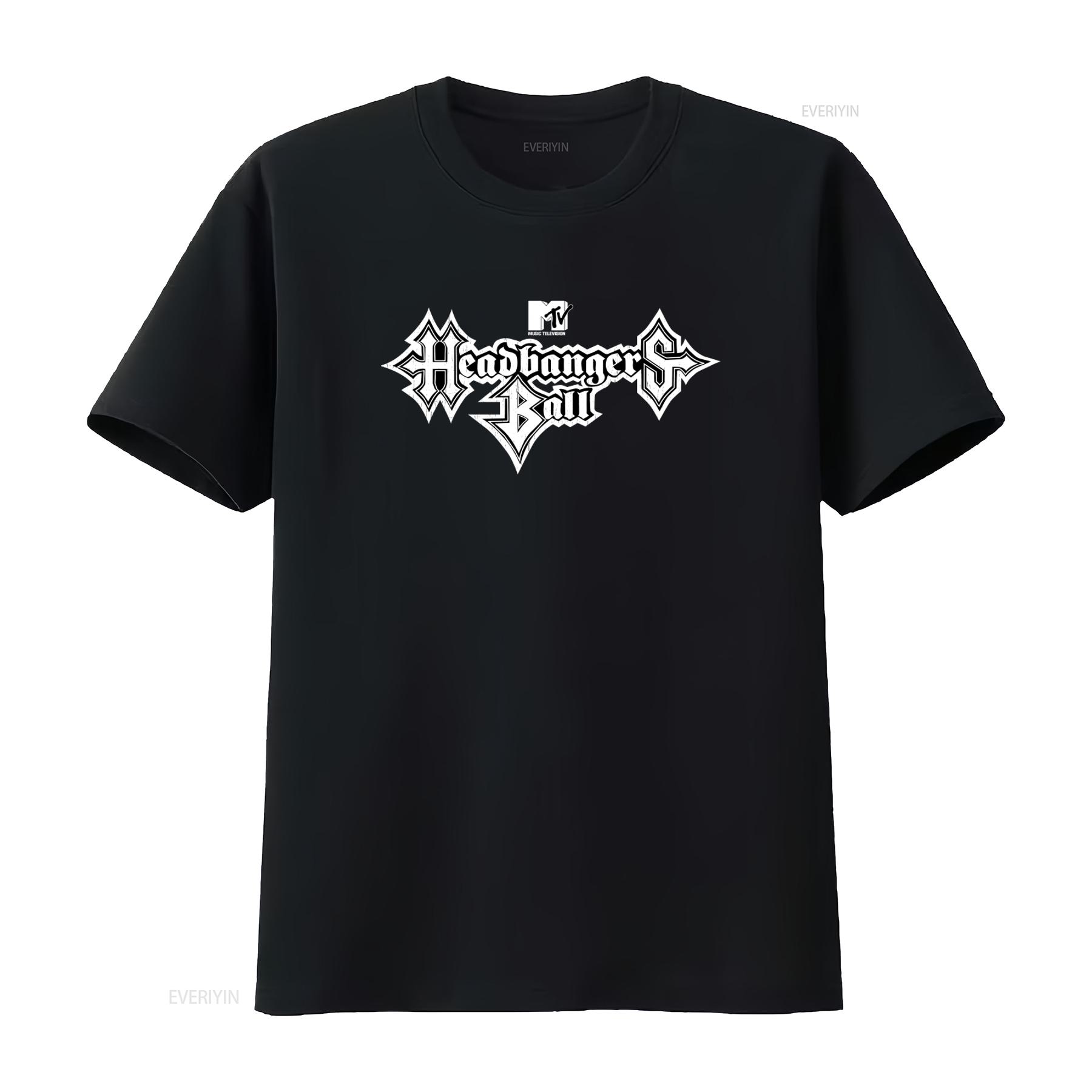 

MTV Headbangers Ball T Shirt Rock Music Fans Must Have vintage Washed Soft Top For Everyday Wear Comfortable streetwear 4XL