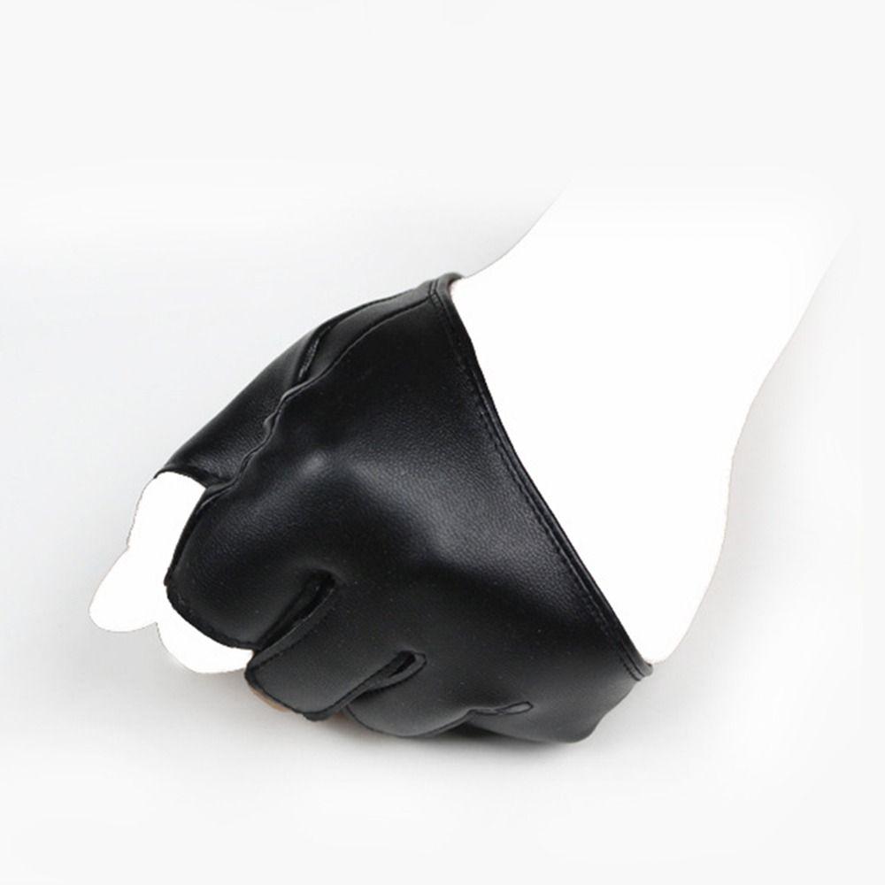 Women Men Dance Mittens Ladys Driving Dress Five Finger Gloves PU Leather Gloves Cosplay  Mittens