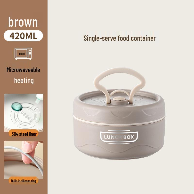304 Stainless Steel Multi-Layer Insulated Lunch Box - Portable Bento for Students & Office Workers