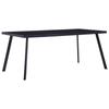 Day and Night - Day and Night Black Tempered Glass Dining Table 160x80x75 Cm
