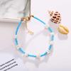 Bohemian Style Anklet Contrast Color Adjustable Shell Beads Chain Women Girls Beach Jewelry