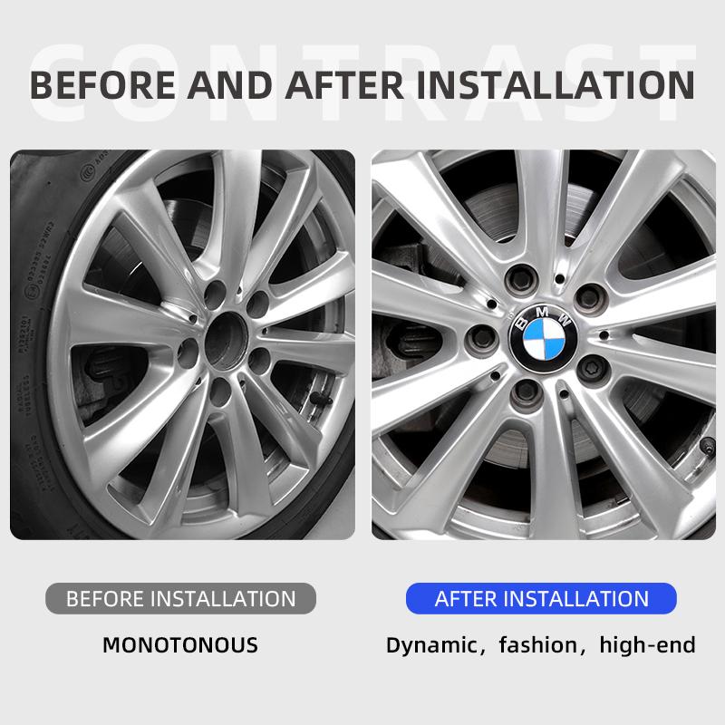 4pc 56/68mm Car Wheel Center Hub Cover Badge Logo Emblem for BMW E87 E30 E46 E28 E34 E39 E60 F02 F18 F35 G20 G03 G05 F10 E93 F20