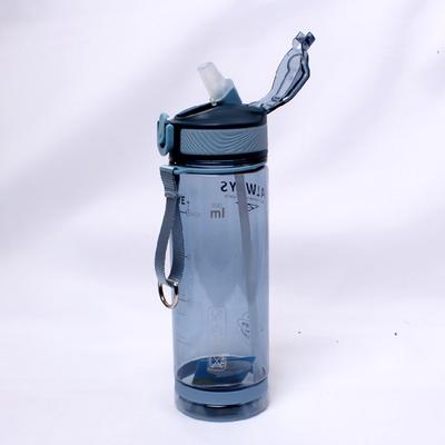 Botella de Agua Deportiva de 800ml con pajita Para Camping Senderismo Exterior Plástico Transparente Libre de BPA Botella Para hombres Drinkware