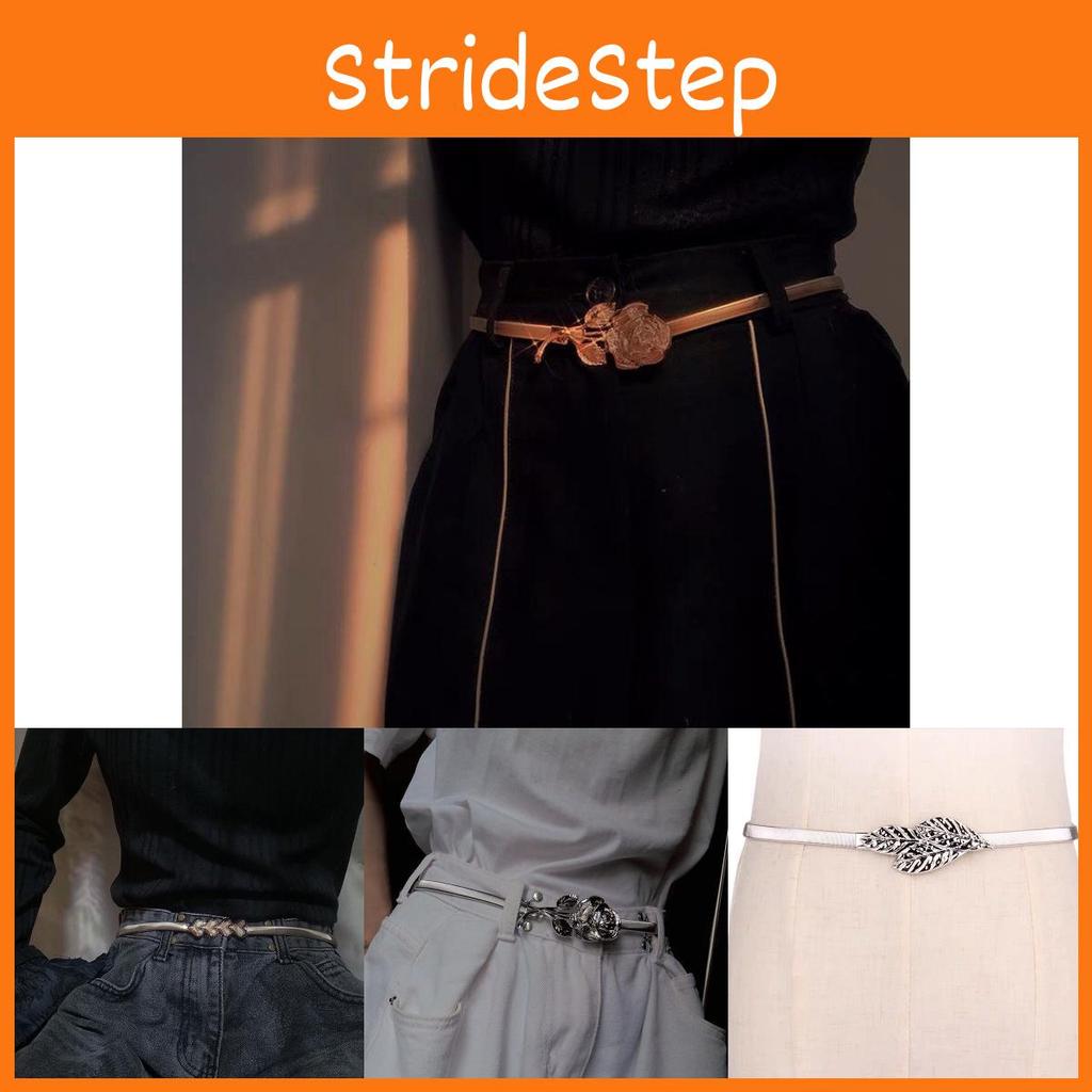 Elegant Rose Elastic Waistband For Dresses Charming Metal Waist Belt 2023 Collection