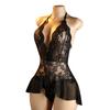 5 Größen zur Auswahl S M L Xl 2Xl Schwarz Tiefes V-Ausschnitt Damen Sexy Dessous Träger Spitze Rückenfrei Schlafanzug