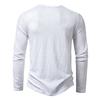 Men Fall Henley Neck Long Sleeve Casual Shirt