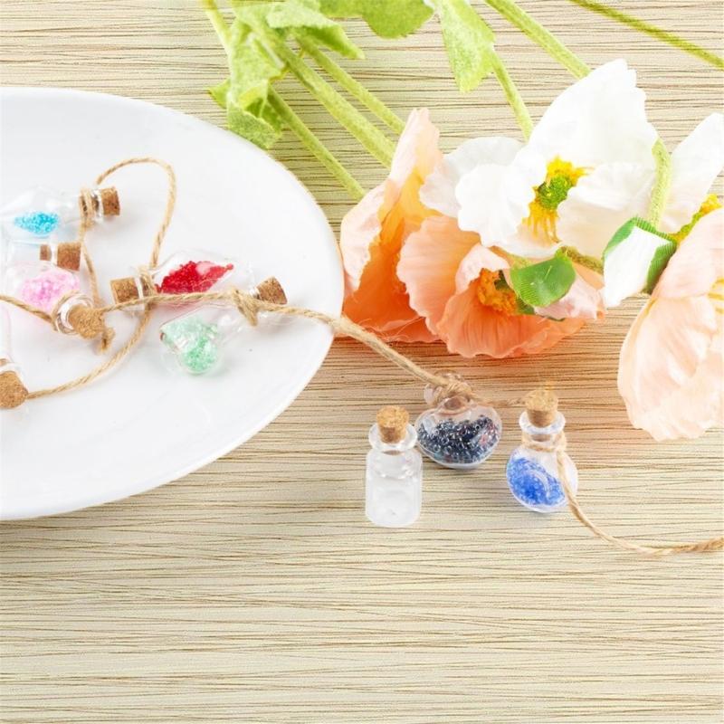 Set aus 30 einzigartigen Glasfläschchen Glas Wunschflaschen Glasfläschchen-Set Segensgeschenkflasche Perfekt zum Basteln und für Schmuck