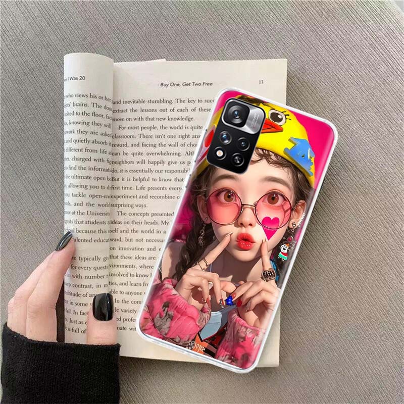 Youthful, Lively, Fashionable Girl Phone Case For Redmi Note 13 12 Pro Plus 14 15 Pro 5G 11 11T 11E 11S 10 Pro 10S 9 9S Cover Ce