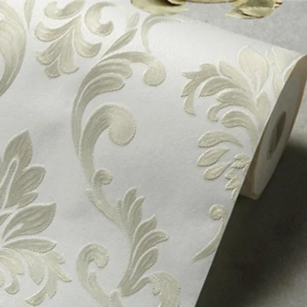 Modern Simple Home Decor European Style Damask Wallpaper Roll for Wall Bedroom Living Room High Quality 3D Non-woven Wall Paper