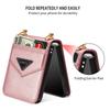 Custodia in Pelle a Tracolla per Samsung Galaxy Z Flip 6 5 4 5G Flip4 Flip3 Slot Geometrico per Carte di Credito Cover Posteriore Antiurto Cordino