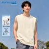 Jeanswest Men's Pure Cotton Loose Fit Sports Tank Top