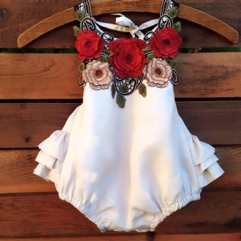 Adorable Toddler Baby Girl Flower Backless Romper Jumpsuit With Timeless Design