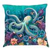 Luxury Home Decoration Pillowcase Car Living Room Sofa Cushion Cover Marine Life Painting Pattern Cushion Cover