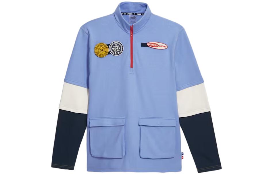 PUMA CHILDHOOD DREAMS Sweatshirts Men s Blue Stand Collar Moderate Regular 539918-01 L