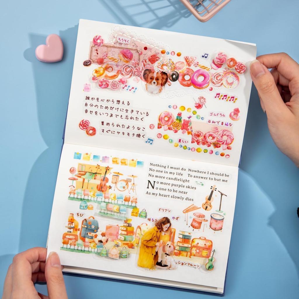 Kesari Sticker Collage for Girls and Sticker Cute Korean Large Candy Assortment, Retro, Stylish, Cute, Adults, Book, Keyboard, Smartphone, Diary,