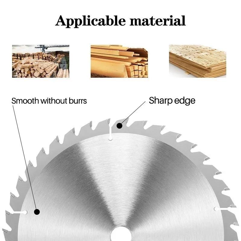 TCT 165mm carbide woodworking saw blade 24T/40T/48/60T, suitable for multifunctional power tools, wood cutting discs
