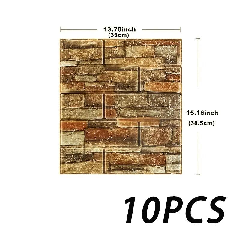 Retro color wallpaper 3D self-adhesive 35X38.5cm living room wall decoration wall sticker