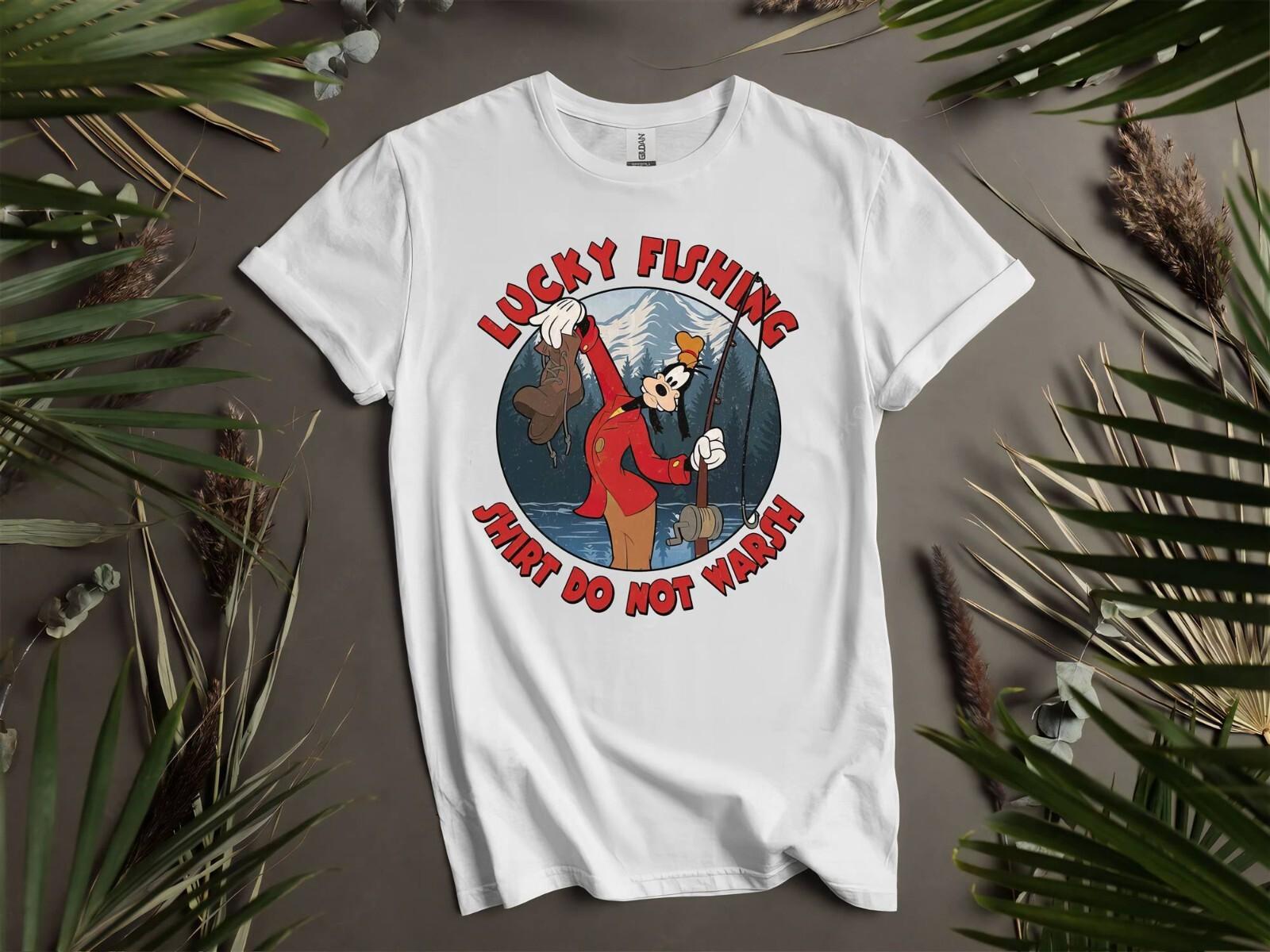 Retro Goofy Lucky Fishing Shirt Do T-Shirt Mens Womens Tees Top T Shirt Mens Womens Tees Top Men Women Unisex Tshirt K691 XL