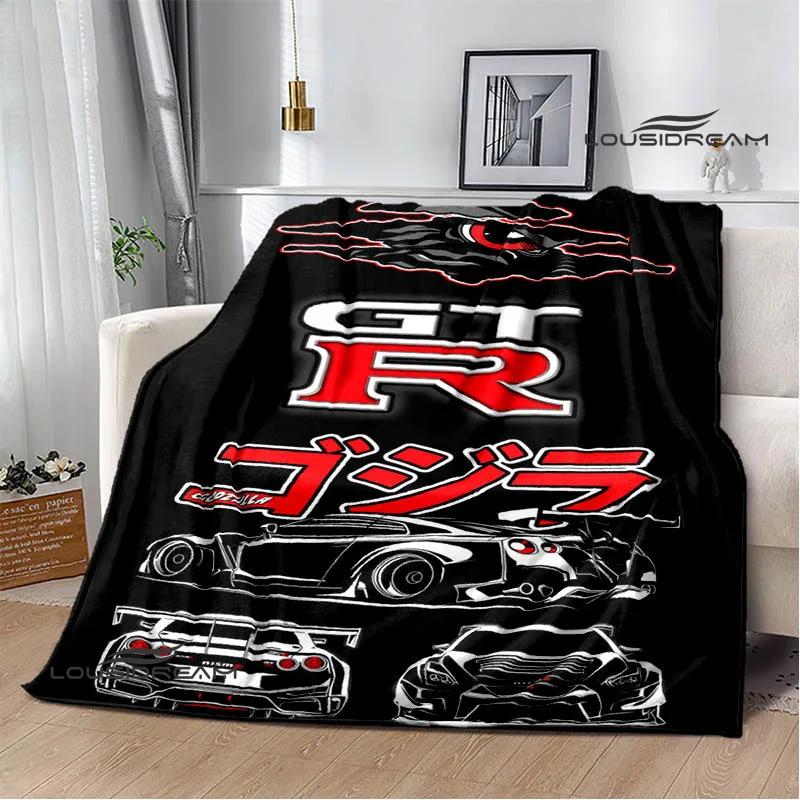 GTR Racing Retro Printed Blankets Warm Blanket Soft and Comfortable Home Travel Bed Blanket Picnic Blanket Birthday Gift