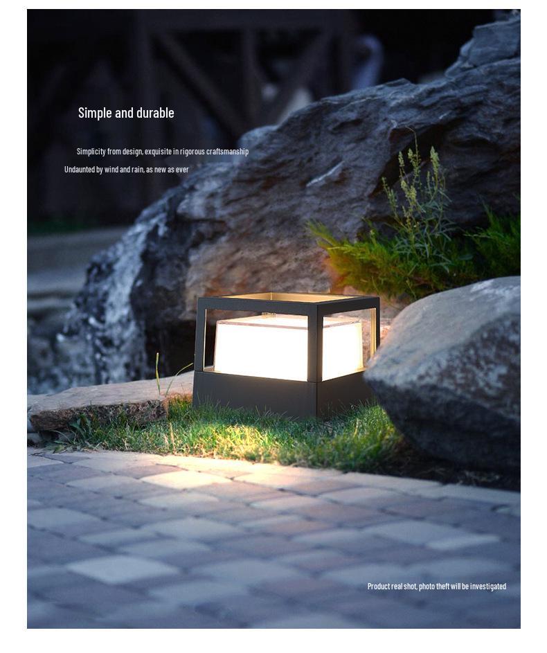 Dual-Use Waterproof Outdoor Pillar Light for Garden, Courtyard, or Gate