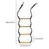 Folding Kayak Boat Rope Ladder, 4-Steps Marine Rope Ladder Extension Assist Boat Ladder Swim Ladder for Inflatable Boat