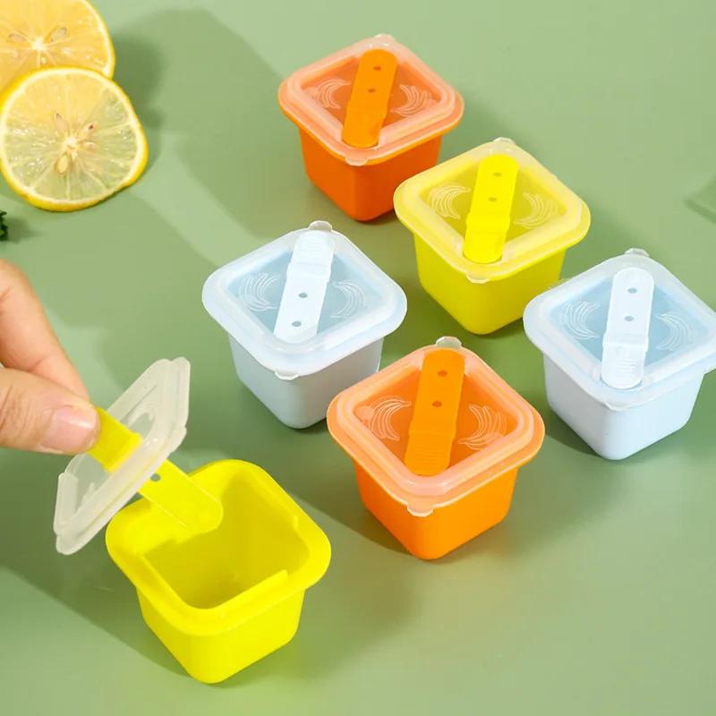 Square Ice Cube Molds Food Grade Ice Cream Mould Square Frozen Ice Cube Mold Summer Jelly Pudding Maker Tools Popsicle Mold