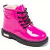 Girls High Top Boots Plush Lining Lightweight Durable Faux Cover Non Slip Traction Sole Zipper Lace Up Closure